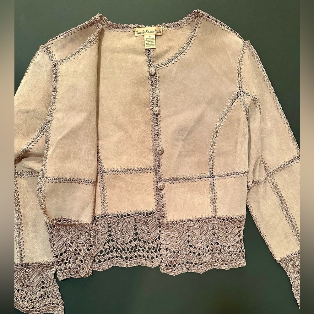 Scully leather and crochet western blazer - Picture 6 of 8